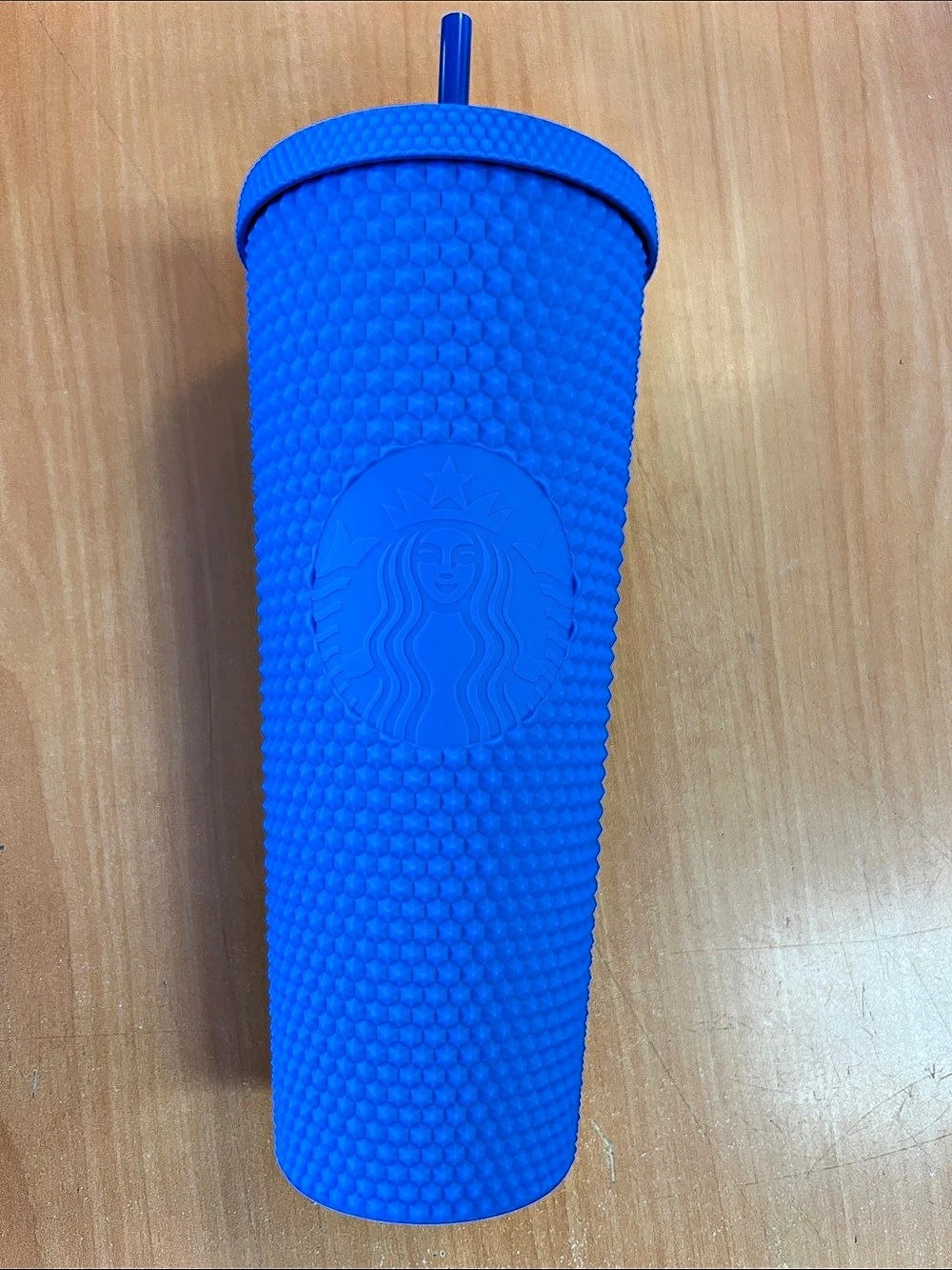 Starbucks Soft Touch Blue Studded Venti Cold Cup Tumbler Textured Tumbler in